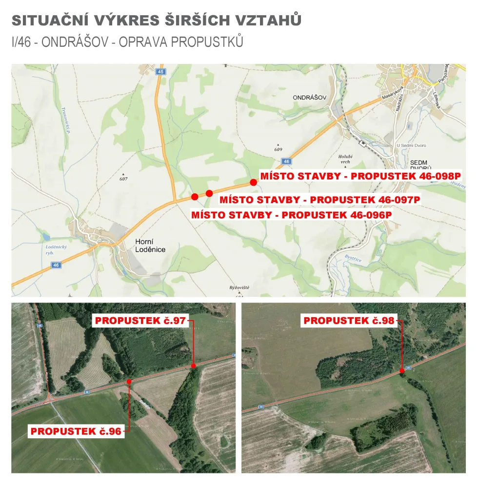 Oprava propustků za Šternberkem zkomplikuje dopravu na hlavní trase na Opavu. Potrvá do konce června