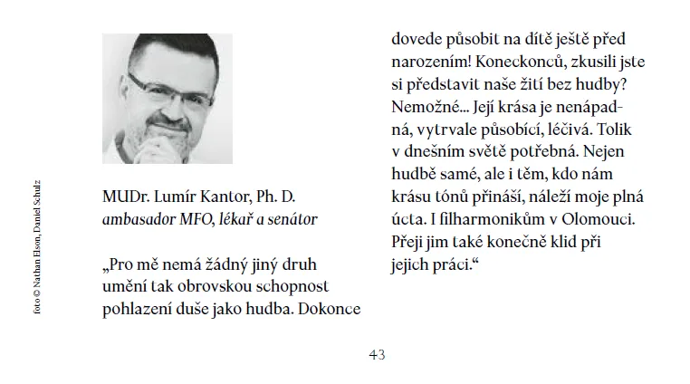 Cenzura v Moravské filharmonii? Z brožury zmizely kritické příspěvky některých ambasadorů