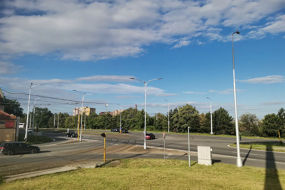 Křižovatka ulic Brněnská a Hraniční v Olomouci