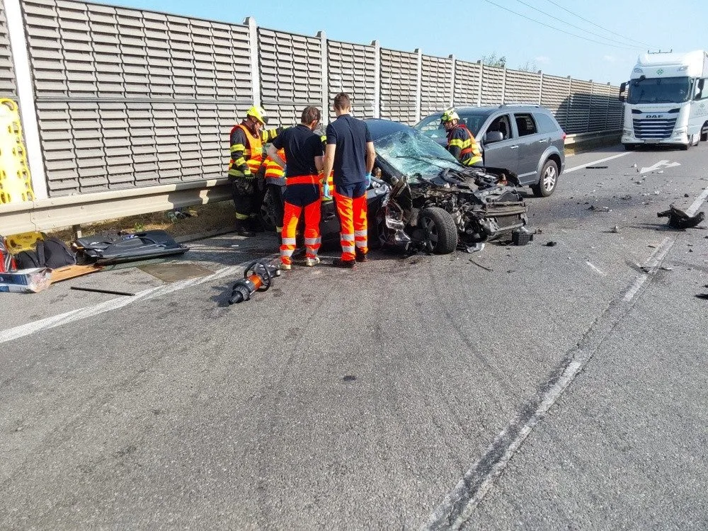 Dopravní nehoda u obce Horní Moštěnice na Přerovsku