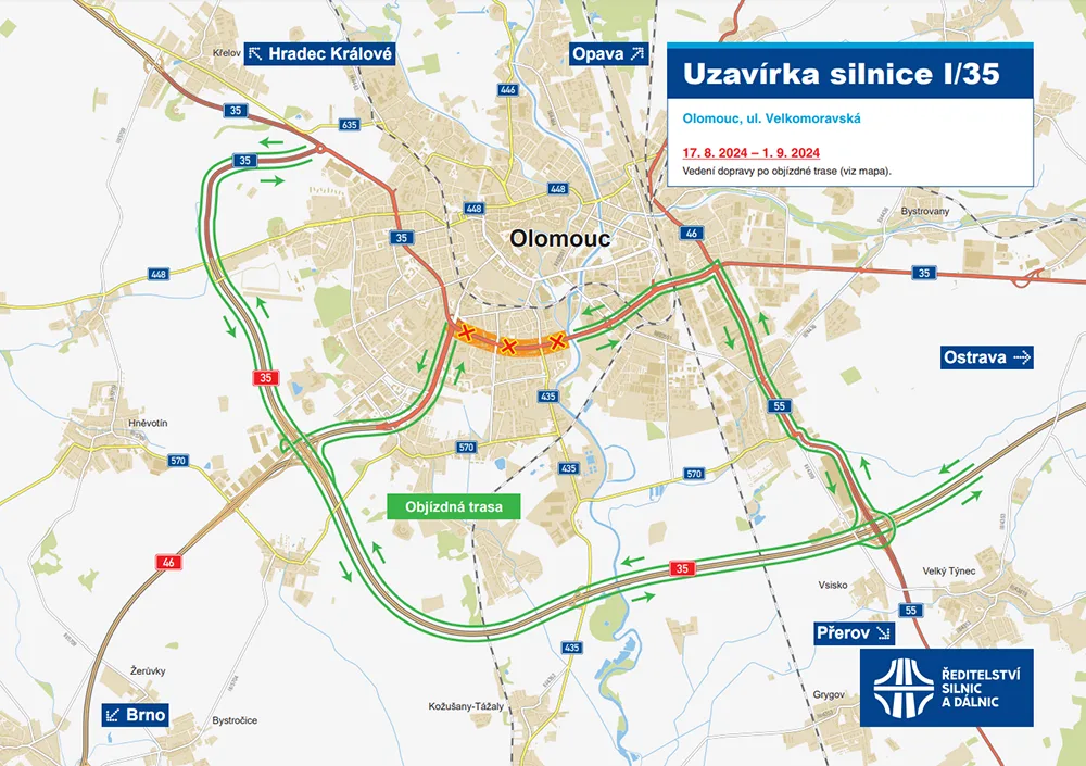 Kolony a zácpy po celé Olomouci. Opravy Velkomoravské ráno notně zkomplikovaly dopravu