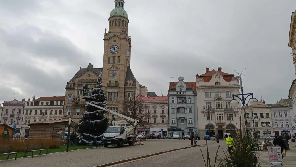 Vánoční strom v centru Prostějova - ilustrační foto