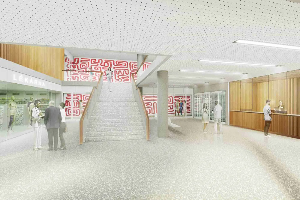 Vizualizace nového superpavilonu B ve Fakultní nemocnici Olomouc