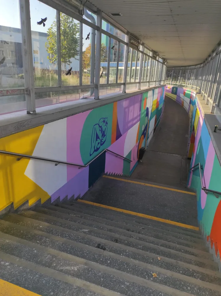 Lokální motivy i portrét skladatele. Podchod ve Foerstrově ulici v Olomouci zdobí nové malby