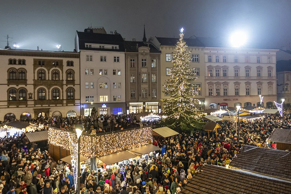 Rozsvícení vánočního stromu v Olomouci - ilustrační foto