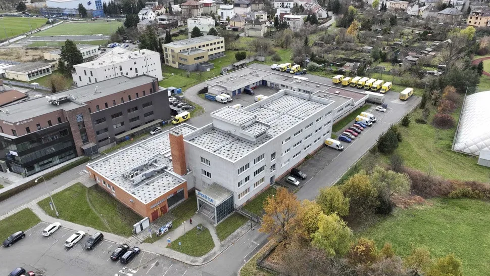 Areál České pošty na ulici Ladova v olomoucké části Hejčín