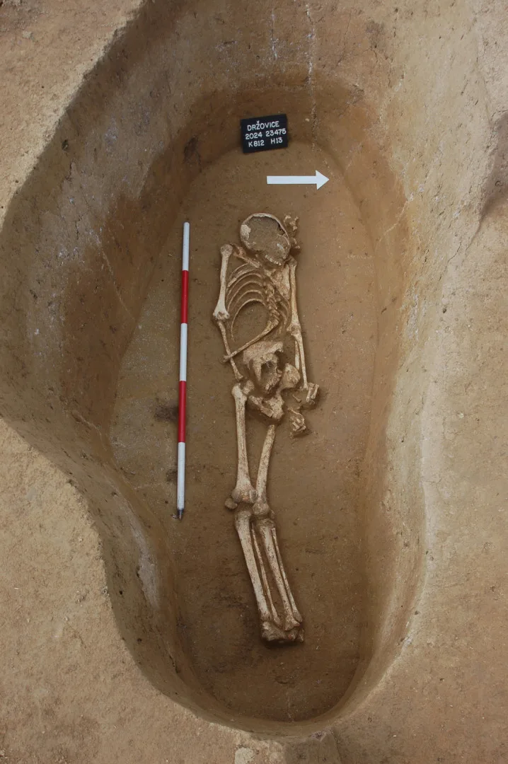 Objev desetiletí. V hrobě bojovníka v Držovicích archeologové objevili zachovalý meč o délce téměř metr