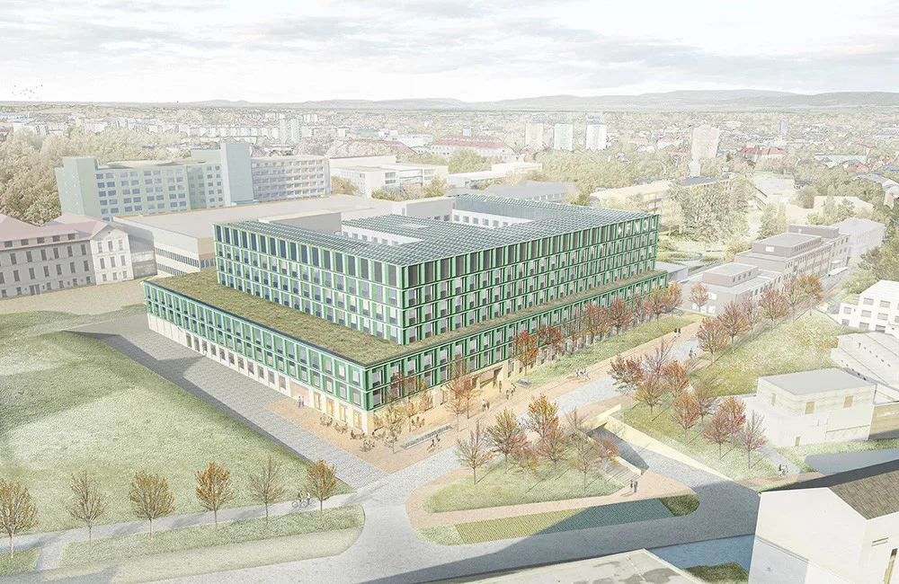 Vizualizace nového centrálního pavilonu FN Olomouc