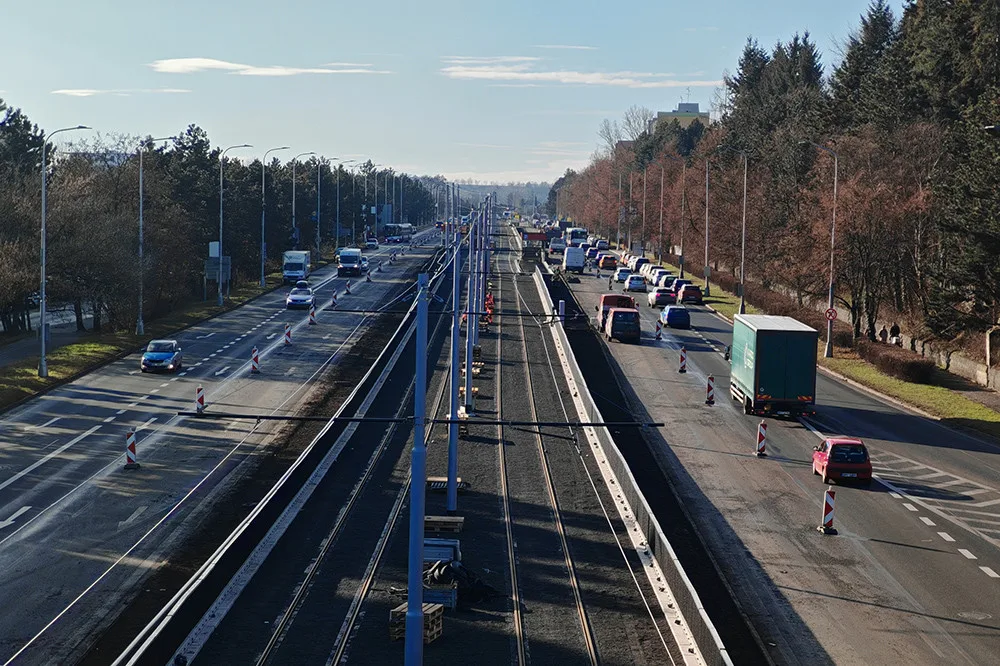 Rekonstrukce tramvajové trati v Brněnské ulici