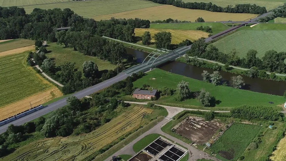 Vizualizace mostu přes řeku Moravu v Kojetíně