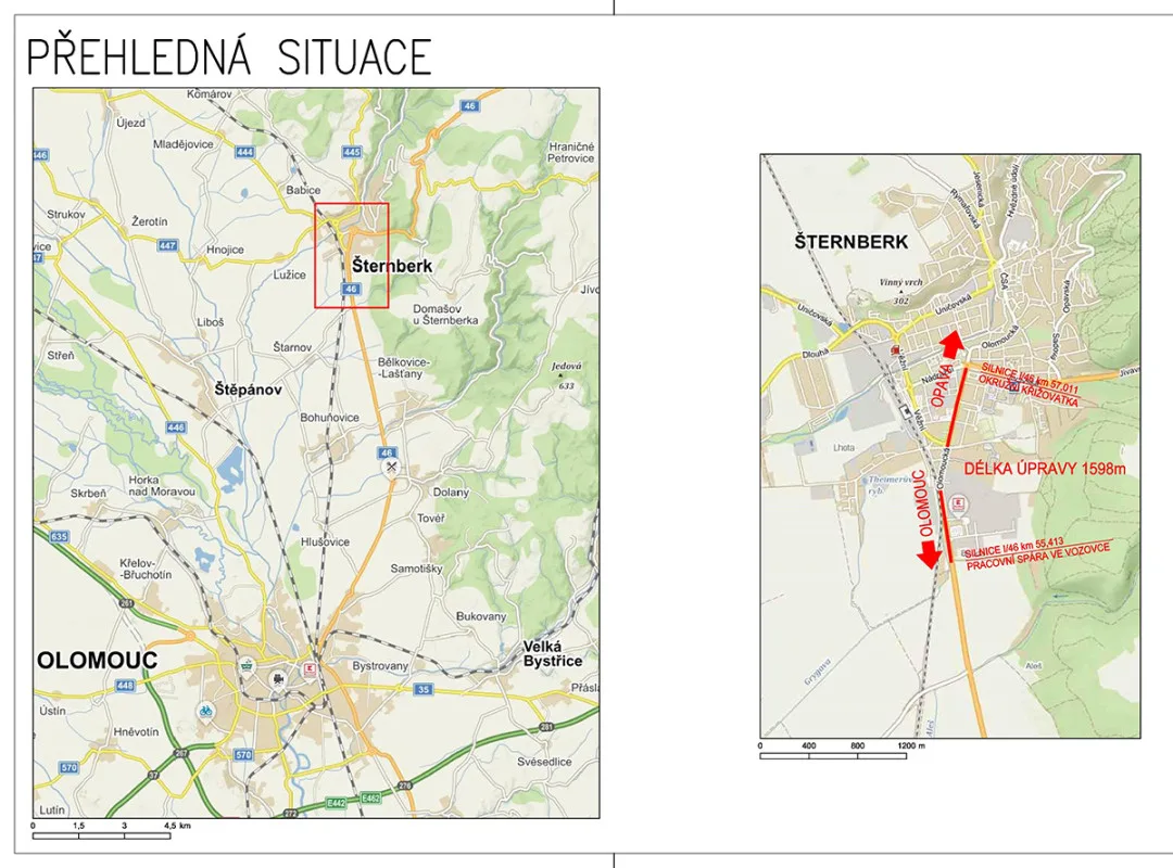 Začíná oprava rušného tahu ve Šternberku. Na spojnici s Olomoucí jsou v plánu i úplné uzavírky