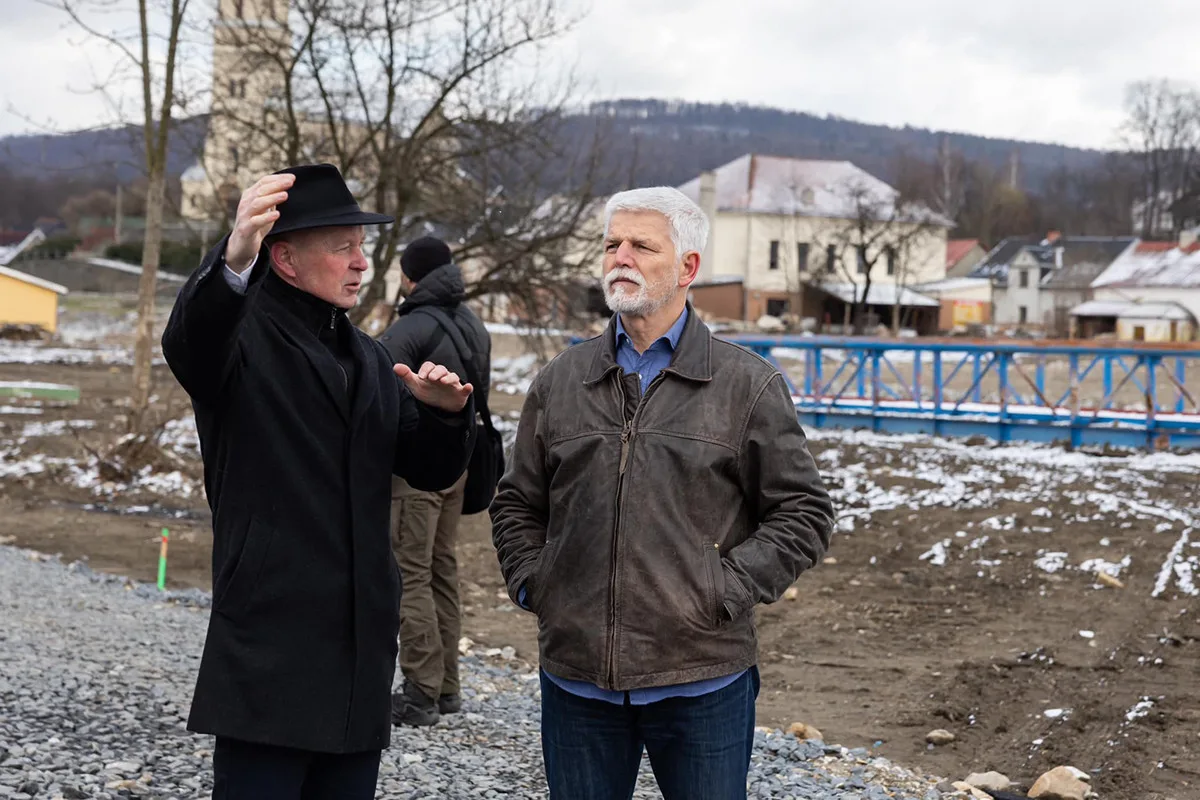 Utajovaná návštěva: prezident Pavel zavítal na Jesenicko, ocenil práci i solidaritu po povodních