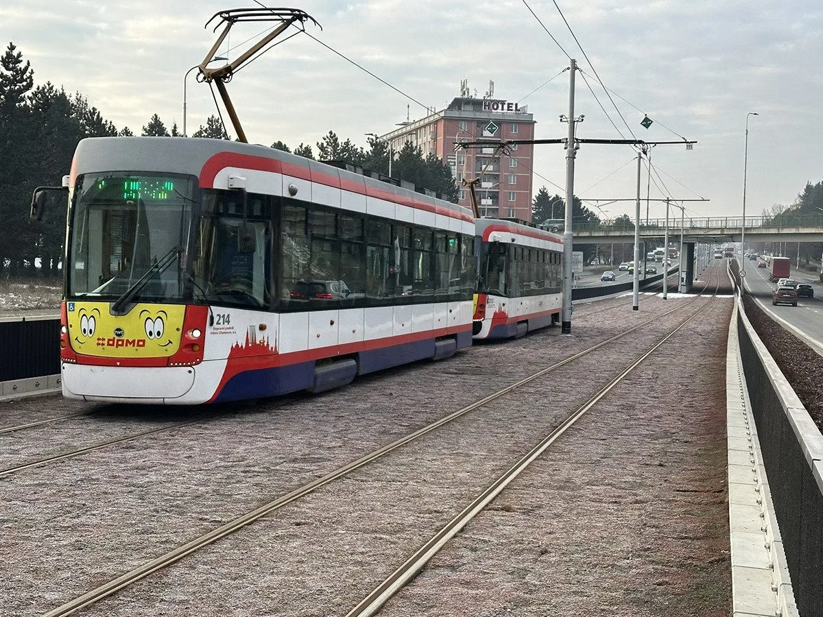 Opravená tramvajová trať na Novou Ulici - Ilustrační foto