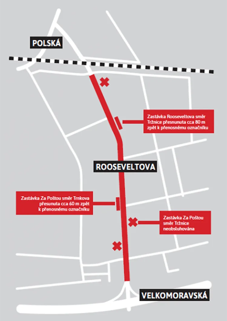 Olomouc v dubnu zahájí trojici oprav silnic, neprůjezdná bude Rooseveltova či Pionýrská