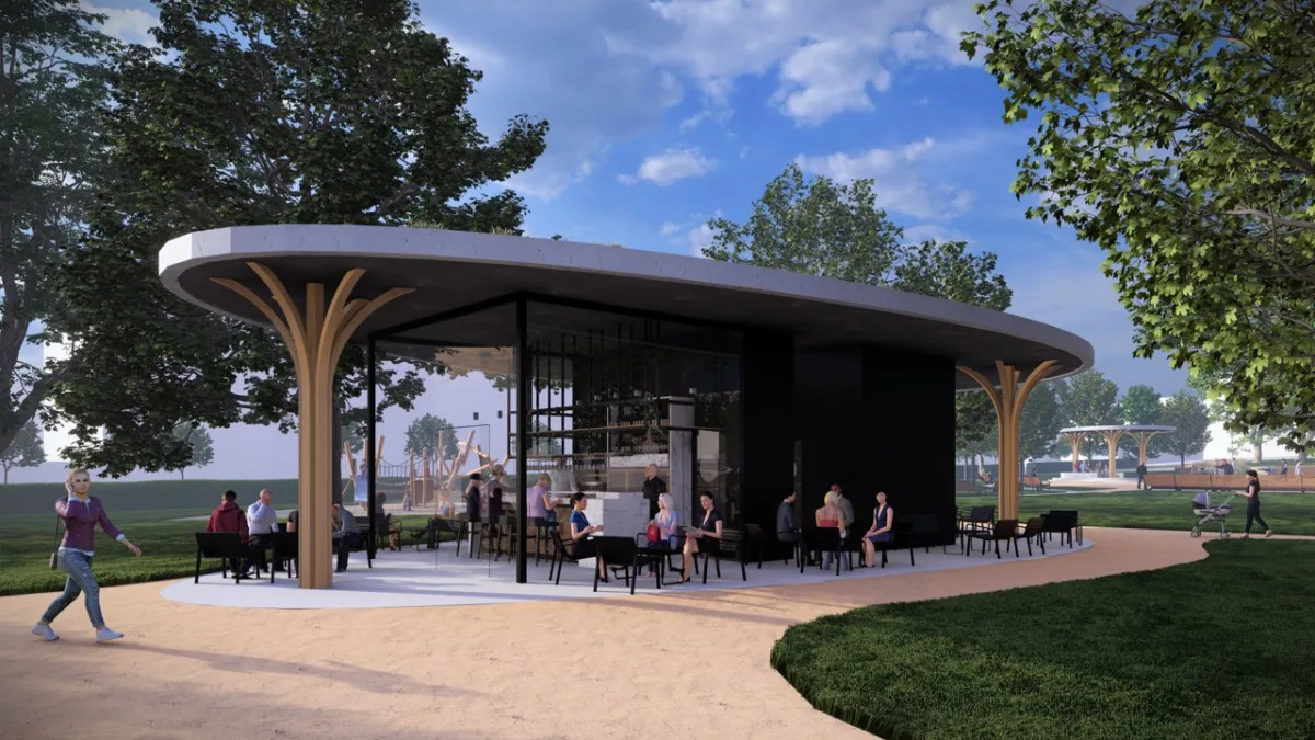 Hudební altán a kavárna se zelenou střechou. Zanedbaný park v Přerově čeká revitalizace