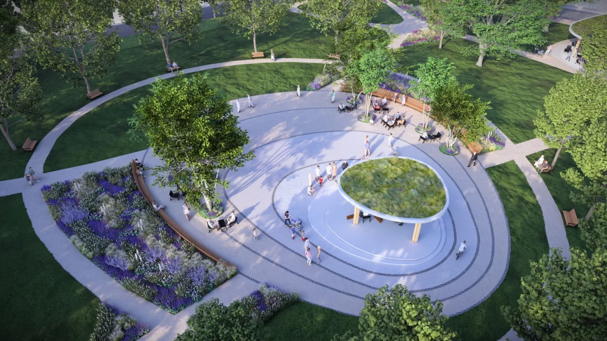 Hudební altán a kavárna se zelenou střechou. Zanedbaný park v Přerově čeká revitalizace