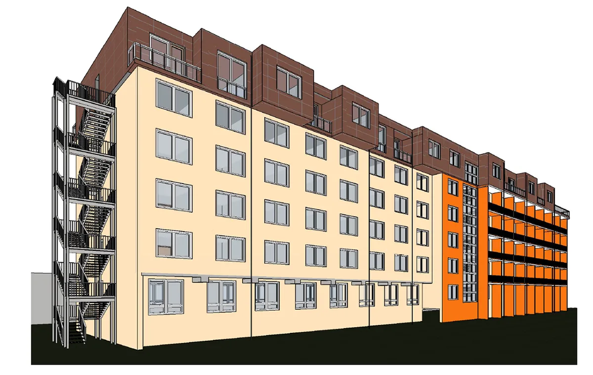 Vizualizace nové podoby kolejní budovy Univerzity Palackého v Olomouci
