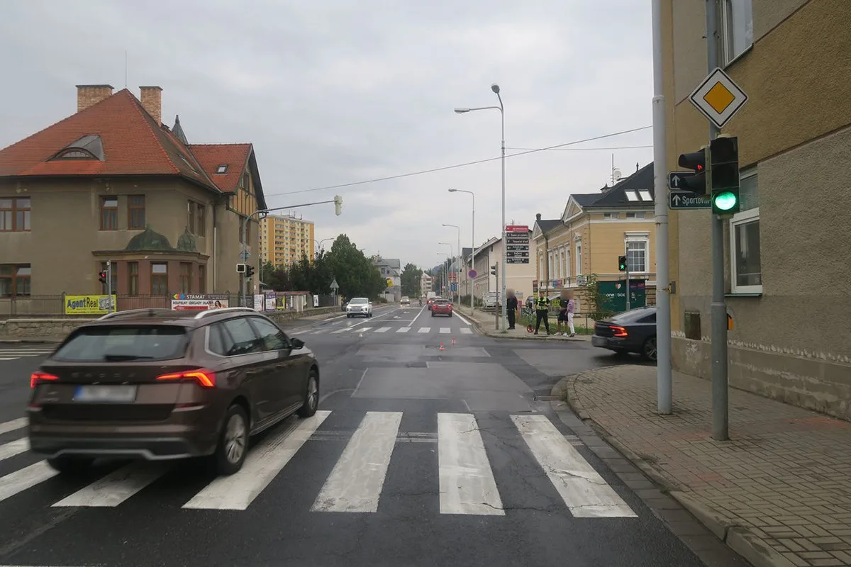 K nehodě došlo v křižovatce ulic Lidická a Jeremenkova v Šumperku