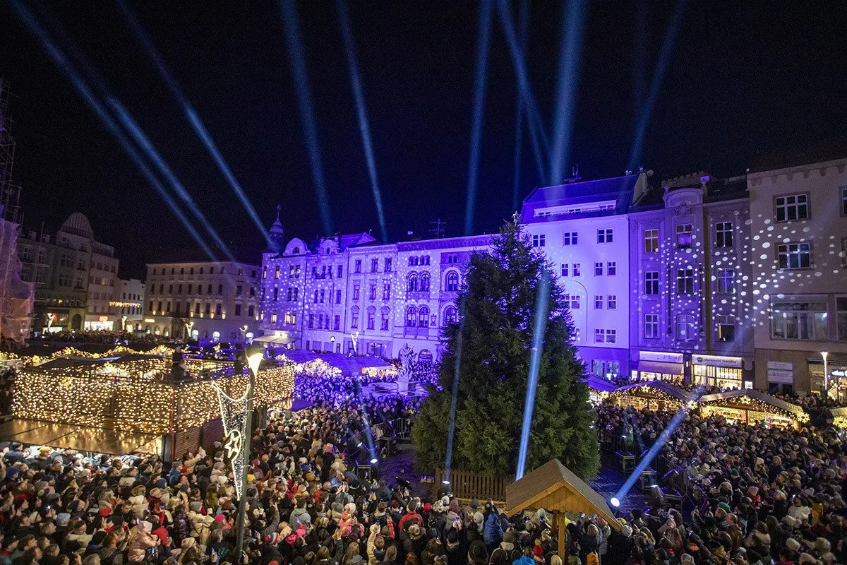 Rozsvícení vánočního stromu v Olomouci - ilustrační foto
