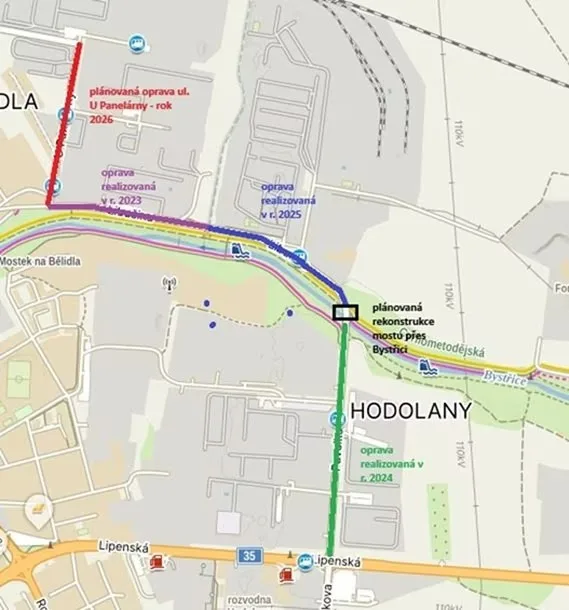 Hodolany a Bělidla si vydechnou. Stavbaři dokončili opravu důležité spojnice