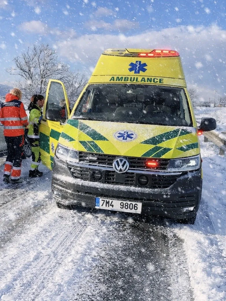 Lidé z Olomouce a okolí padali na ledu. Záchranáři vyjížděli ke čtrnácti zraněným