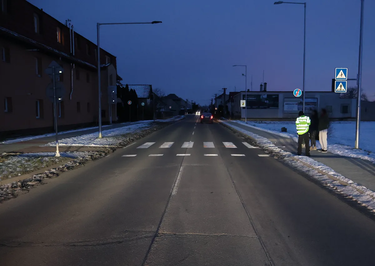 Místo prověřované nehody v Července na Olomoucku