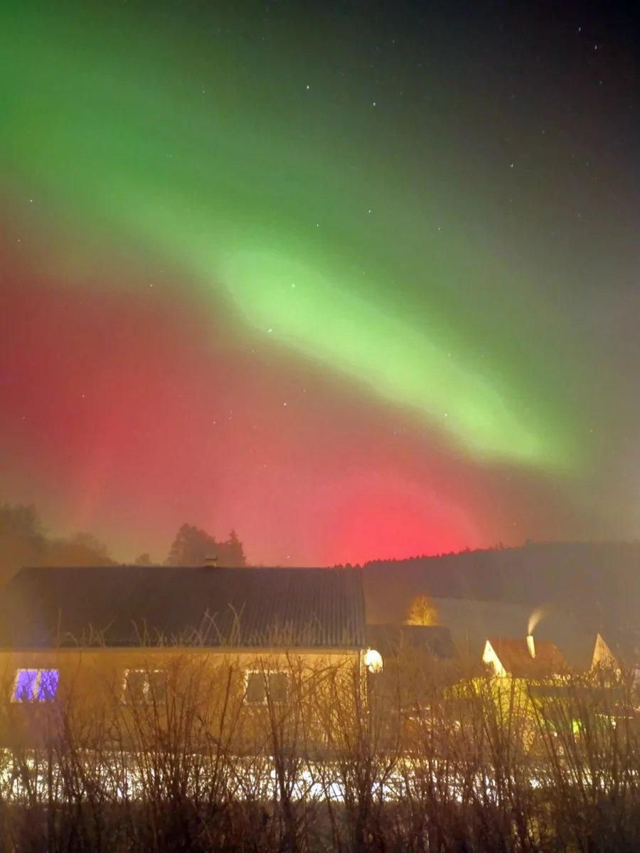 Polární záře - záběr z Oskavym, foto: Eva Janušová