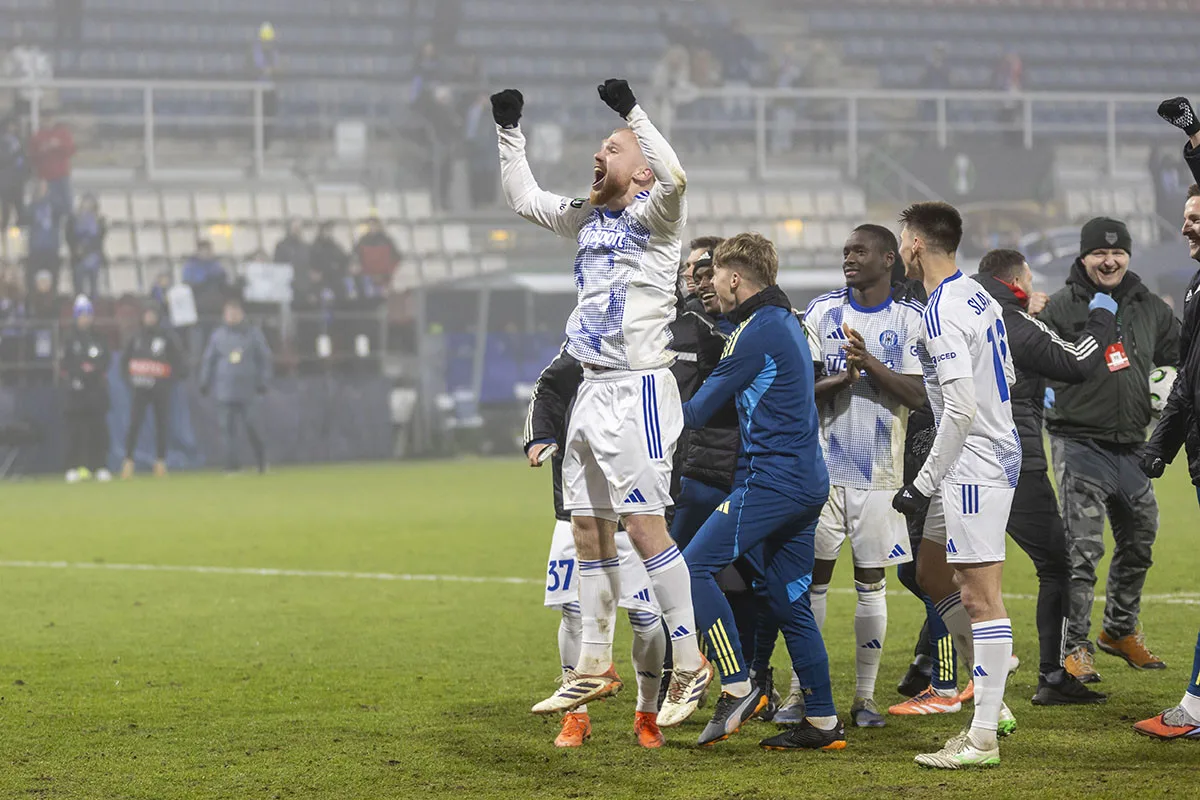 Jáchym Šíp se raduje z postupu do jarní fáze Konferenční ligy