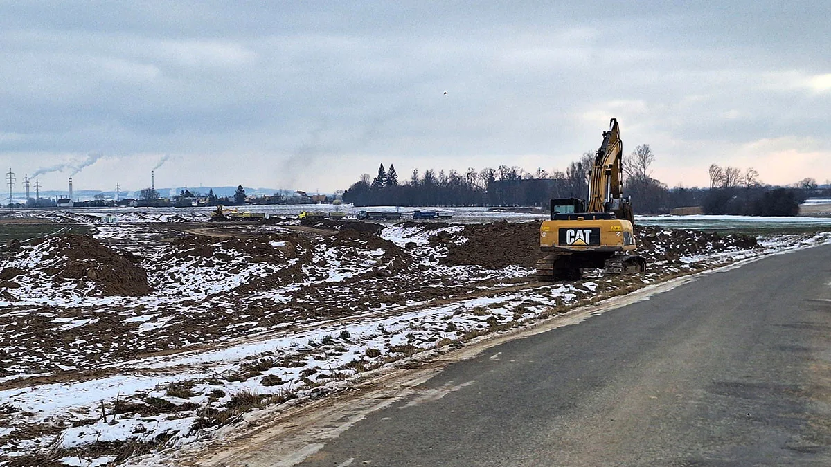 Úprava území budoucí stavby D55 Kokory - Přerov
