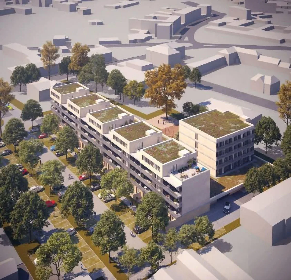 Vizualizace bytového projektu v areálu Hedva v Šumperku