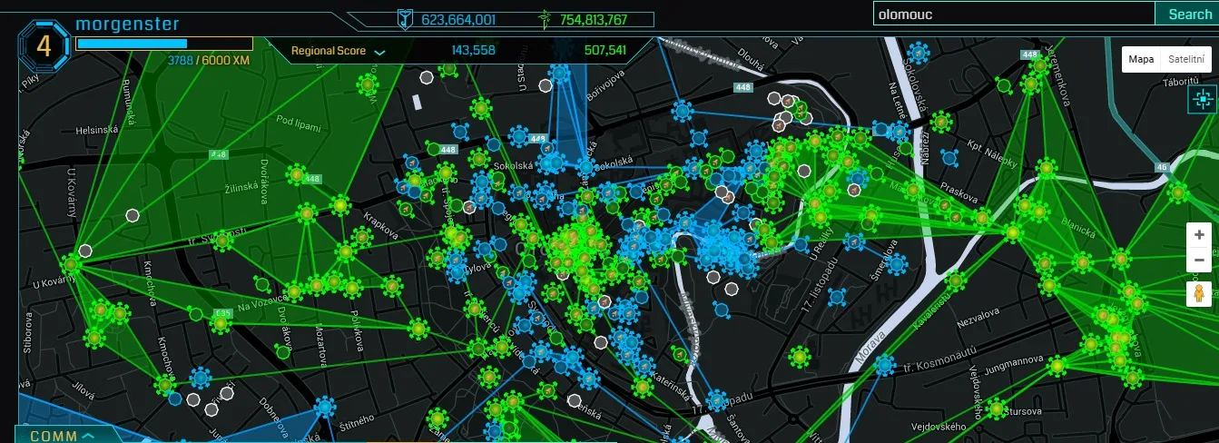 mapa olomouce