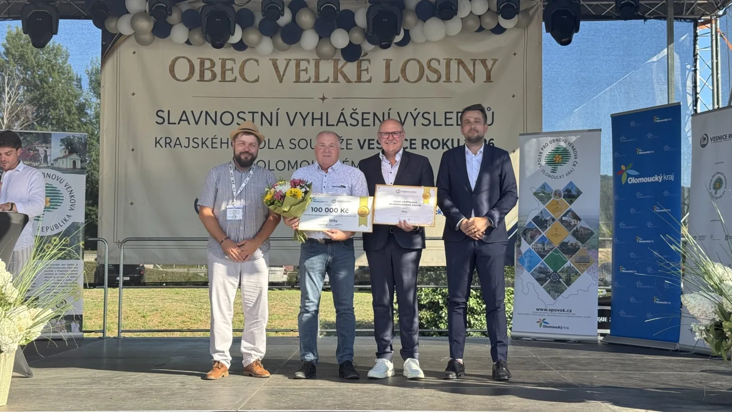 Vesnicí roku jsou Velké Losiny. Ocenění putuje i do Bělkovic-Lašťan a Štítů