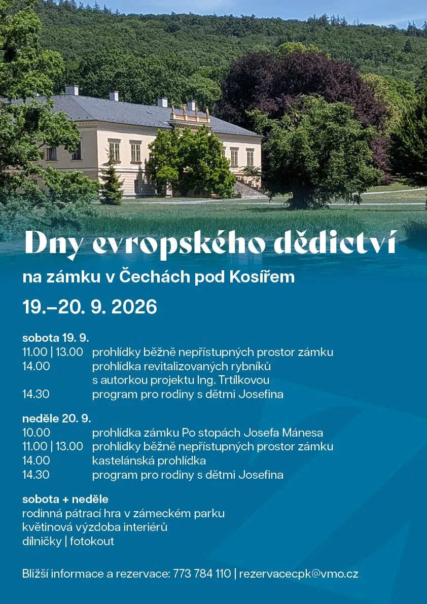 Dny evropského dědictví na zámku v Čechách pod Kosířem