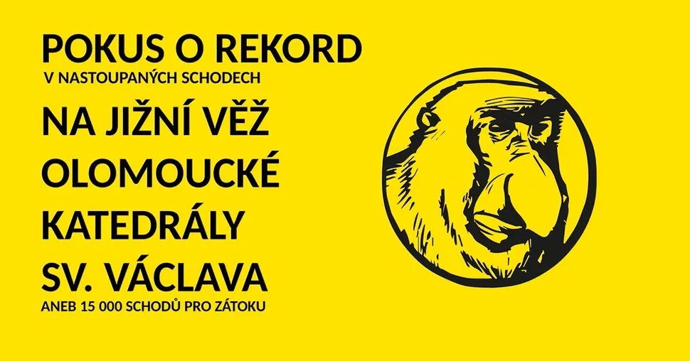 Výstup na jižní věž katedrály Sv. Václava v Olomouci. Pokus o rekord