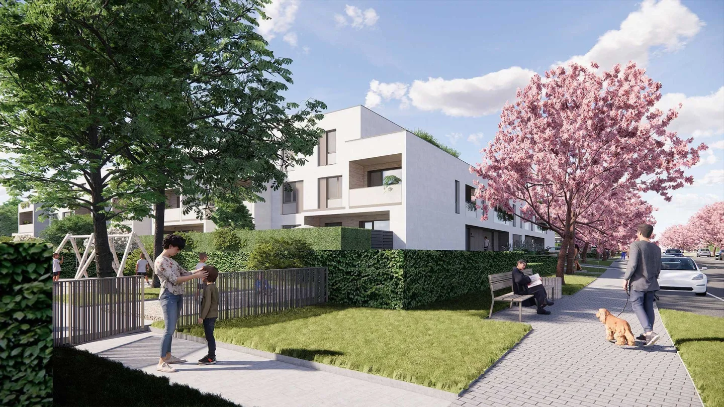 Vizualizace rezidenčního projektu u areálu firmy Czech-Gen v Olomouci-Černovíře