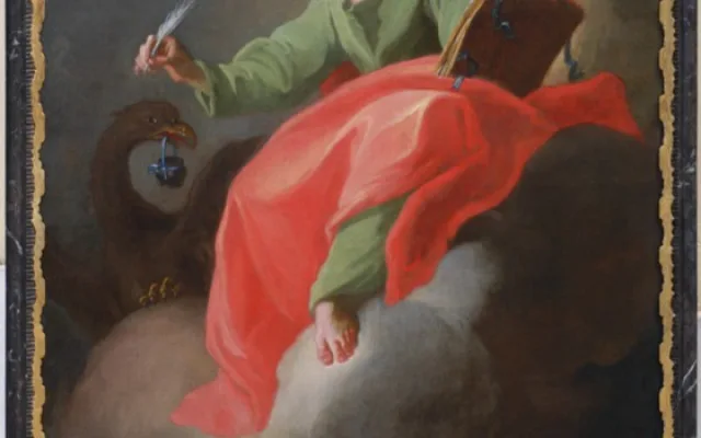 Sv. Jan Evangelista, 1765–1770 (?) Olej, plátno; Boleradice, kostel sv. Jana Křtitele, boční oltář