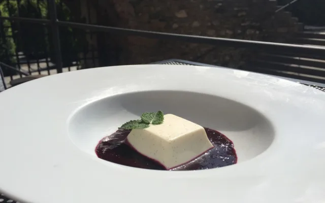 Vanilková panna cotta s omáčkou z lesních plodů