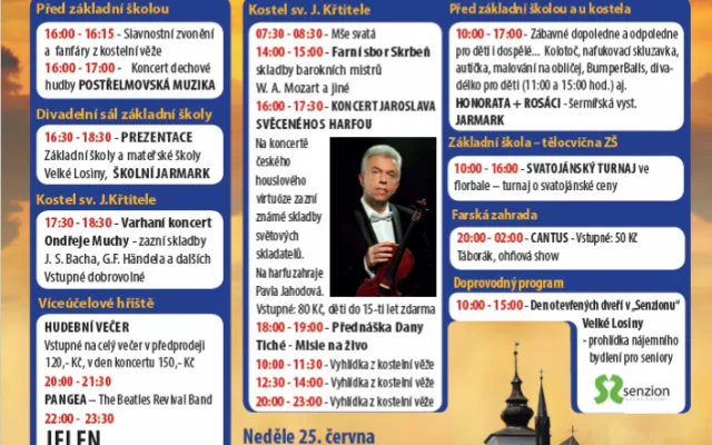 Program Velkolosinských svatojánských slavností