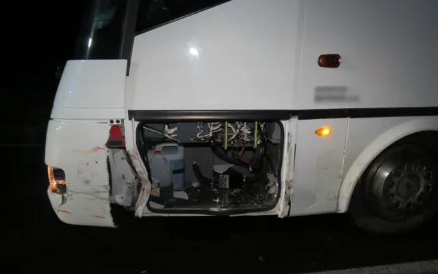 Zasažený autobus