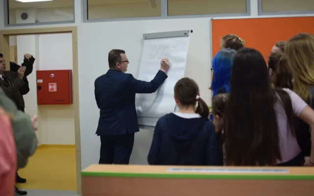 Učebna v nově otevřené přístavbě