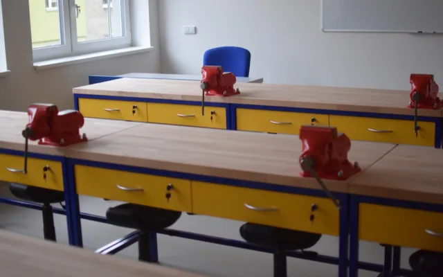 Učebna v nově otevřené přístavbě