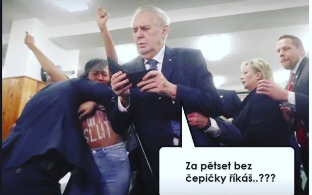 FOTOGALERIE: Zeman a aktivistka. To nejlepší z řádění internetových vtipálků