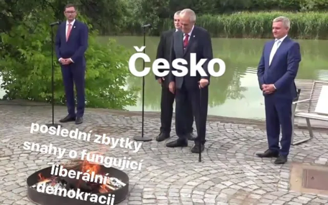 FOTO: Internetové vtípky na prezidentovo veřejné pálení trenýrek