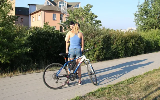 FOTO: Policisté kontrolovali cyklisty, kteří v Olomouci jezdí po chodníku