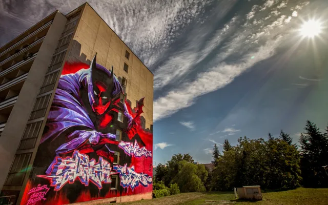 Největším tahákem letošního Street art festivalu bude velkoformátový obraz na štítu Passingerova mlýna