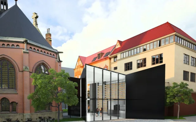 FOTO: U Červeného kostela v Olomouci vyroste moderní přístavba