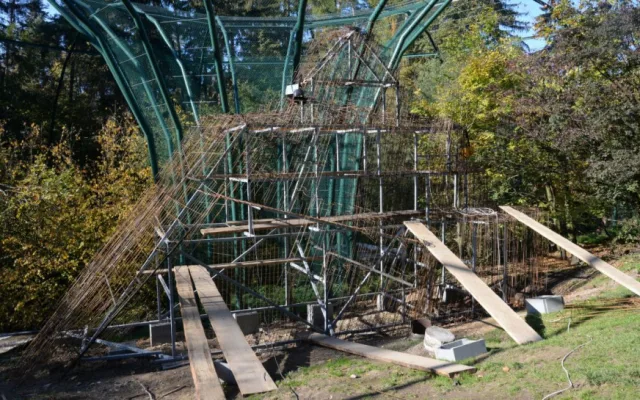 FOTO: Ve voliéře zvané Bábovka v Olomoucké zoo přibyly čedičové varhany