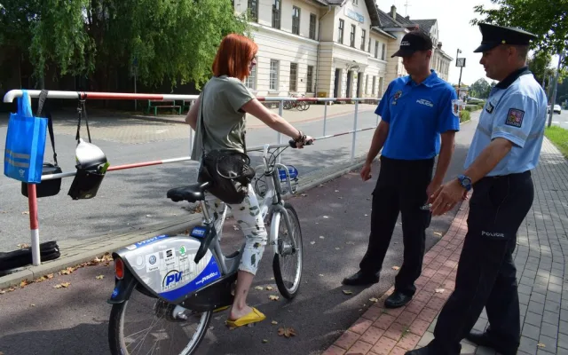 FOTO: Při kontrole cyklistů nebyl zjištěn žádný vážnější prohřešek
