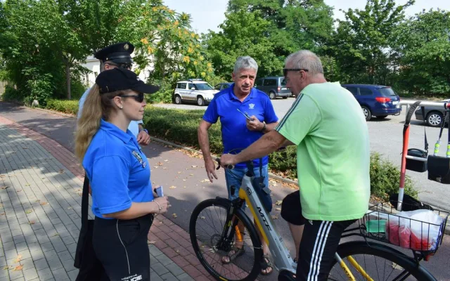 FOTO: Při kontrole cyklistů nebyl zjištěn žádný vážnější prohřešek