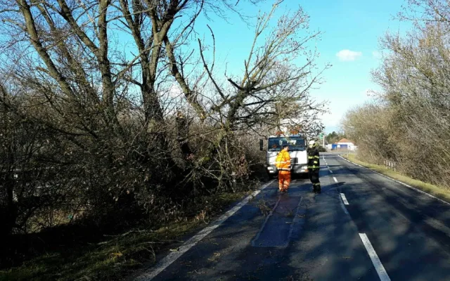 FOTO/VIDEO: Hasiči i dnes pokračují v likvidaci škod po silném větru, evidují desítky výjezdů